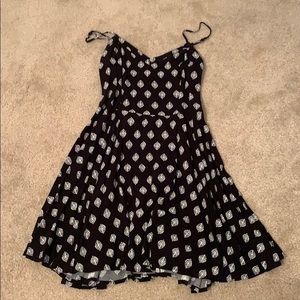 black patterned dress